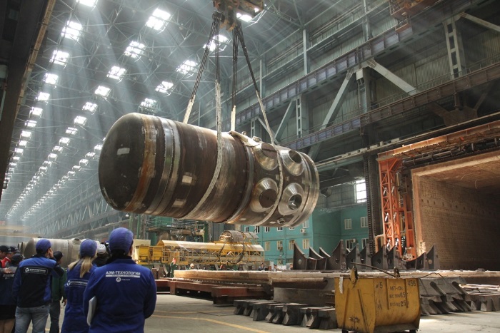 В Волгодонске завершена сварка корпуса реактора блока №1 Белорусской АЭС.